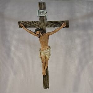 Resin Crucifix with Jesus Figure